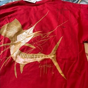 SIGNED Authentic Guy Harvey Shirt L